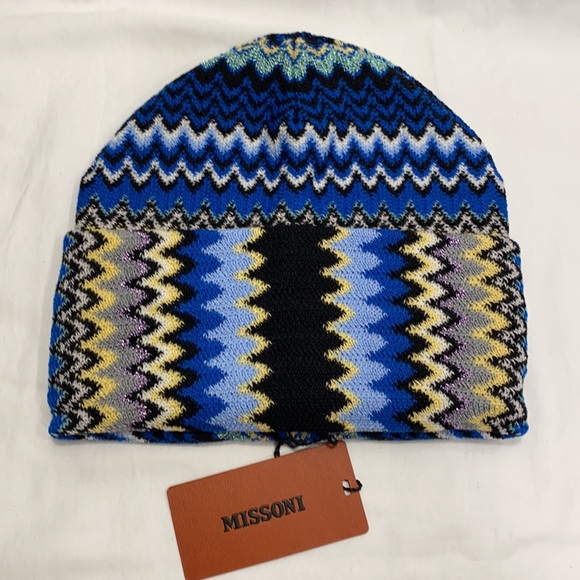 MISSONI Chevron Wool Blend Beanie & Scarf Set (2 Piece Set) - Picture 6 of 17